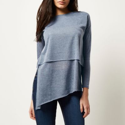 Light blue double layer top